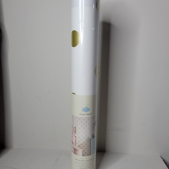 Cloud Island Metallic Gold Polka Dot Wallpaper - Picture 2 of 4